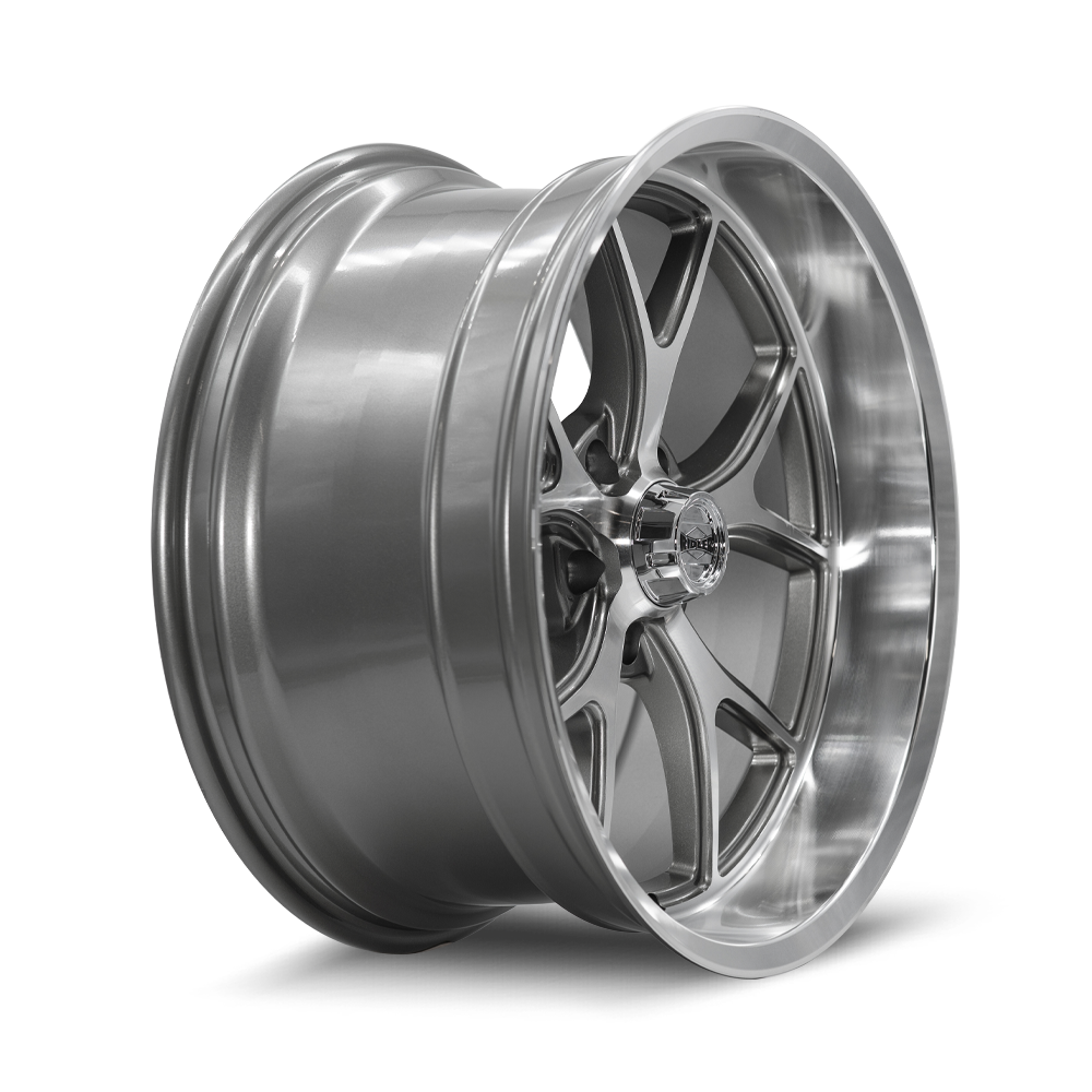 RIDLER 661 661 GLOSS GREY WITH DIAMOND CUT FACE AND LIP 18X8 5-127 0MM 83.82MM