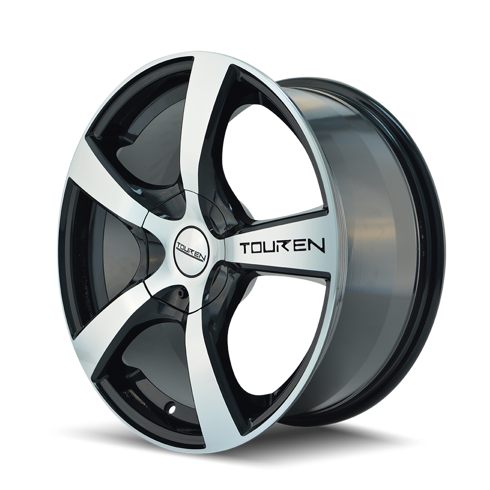 TOUREN TR9 3190 GLOSS BLACK MACHINED 17X7 5-127 42MM 71.5MM