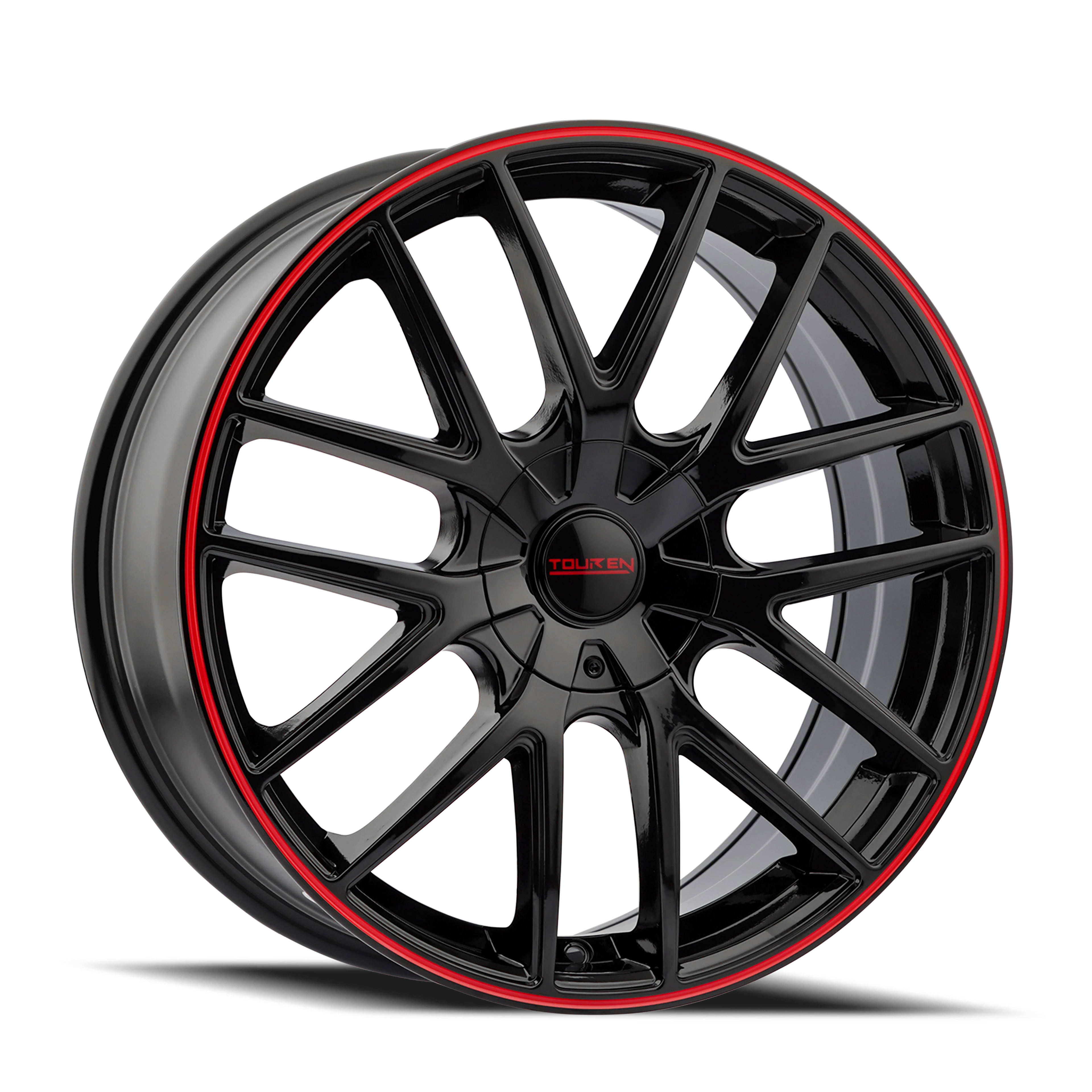 TOUREN TR60 3260 GLOSS BLACK WITH RED RING 16X7 5-100/5-114.3 42MM 72.62MM