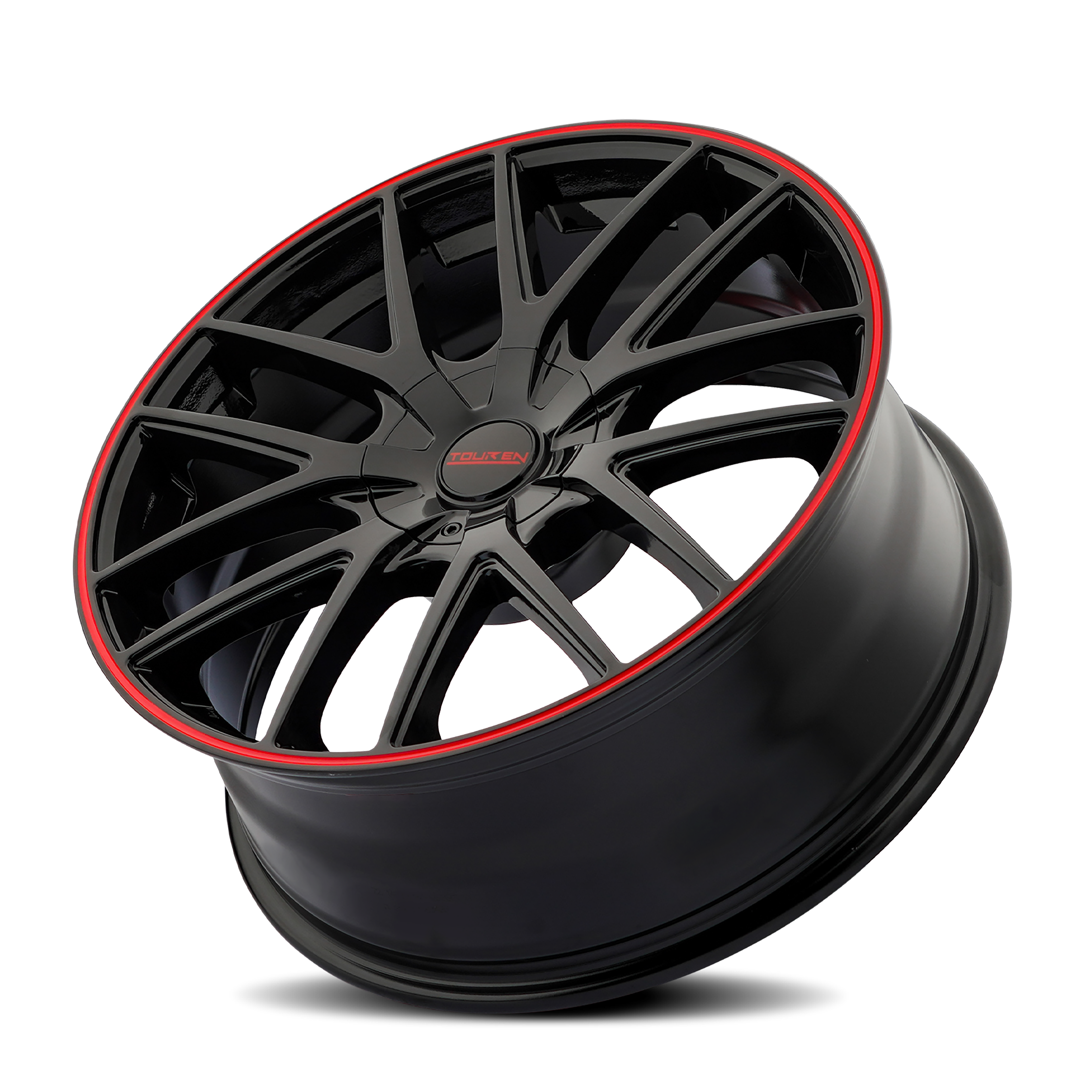 TOUREN TR60 3260 GLOSS BLACK WITH RED RING 17X7.5 5-100/5-114.3 42MM 72.62MM