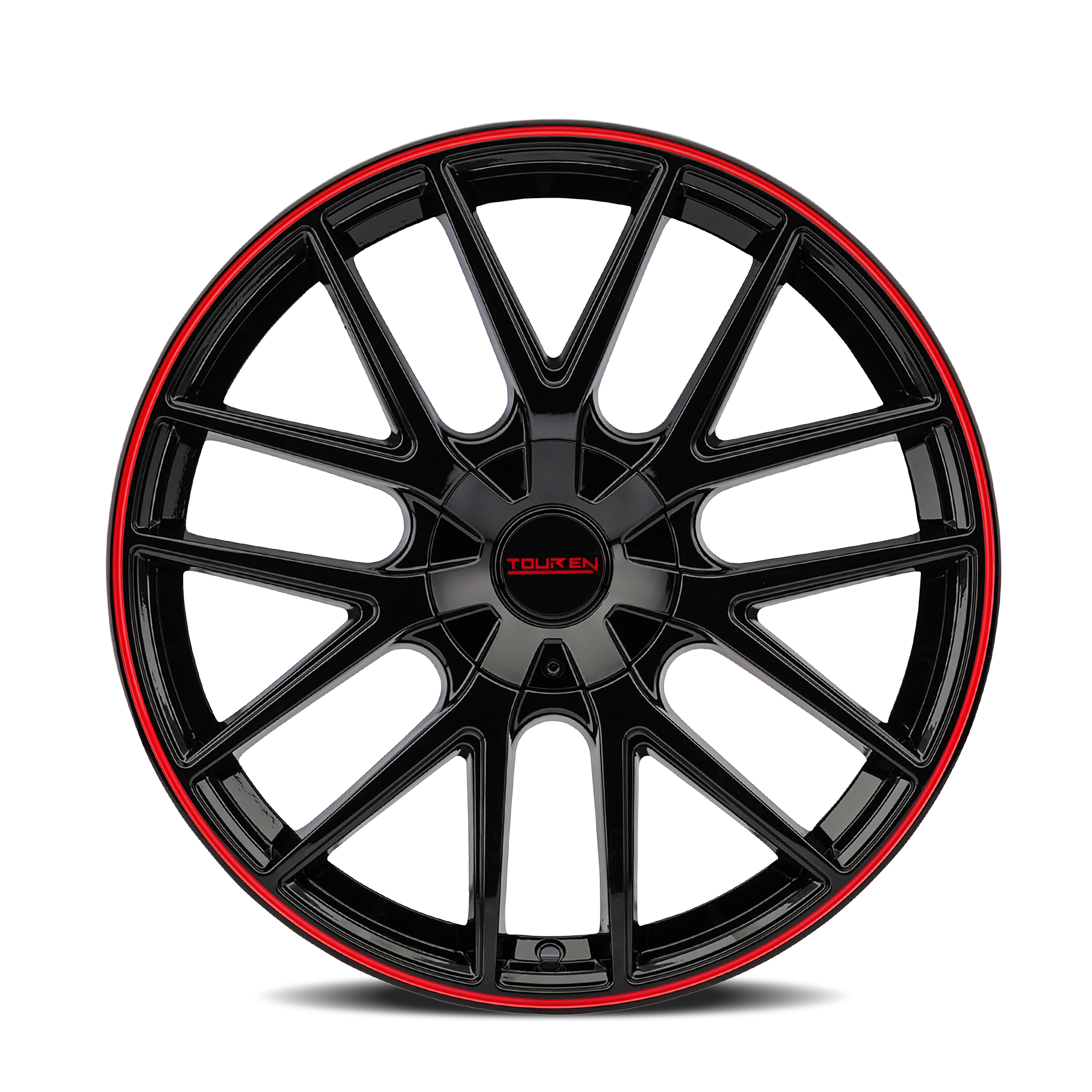 TOUREN TR60 3260 GLOSS BLACK WITH RED RING 18X8 5-108/5-114.3 40MM 72.62MM