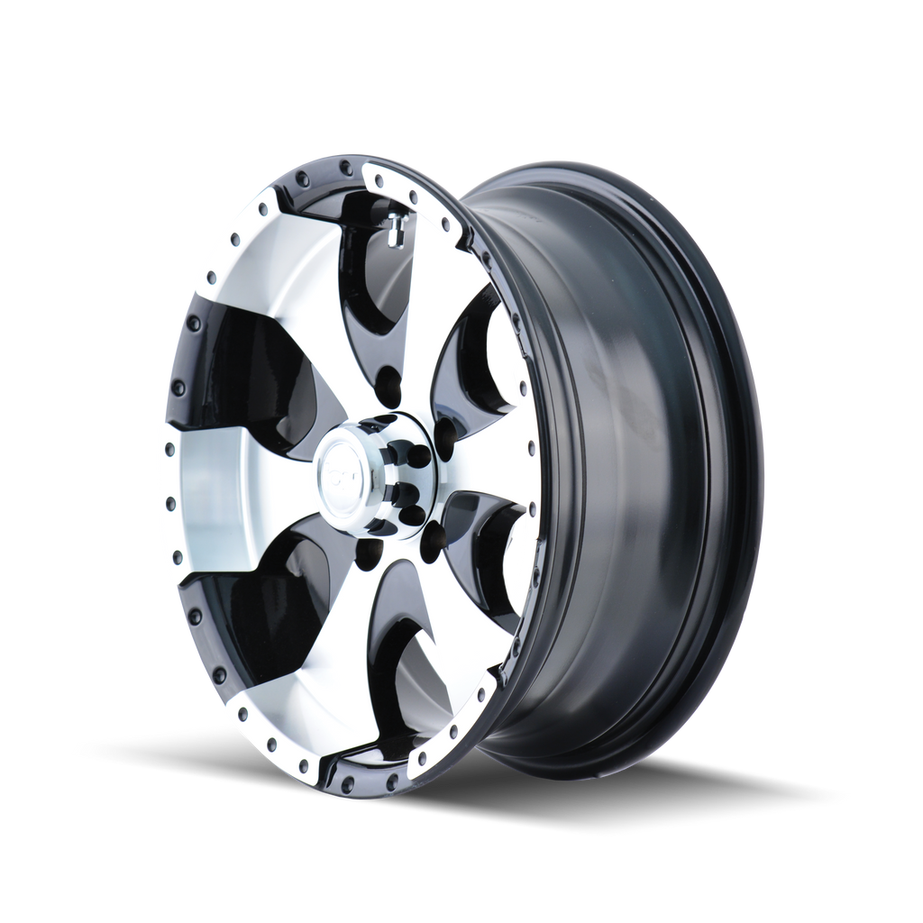 ION TRAILERWHEELS 136 GLOSS BLACK MACHINED 15X6 5-114.3 0MM 83.82MM