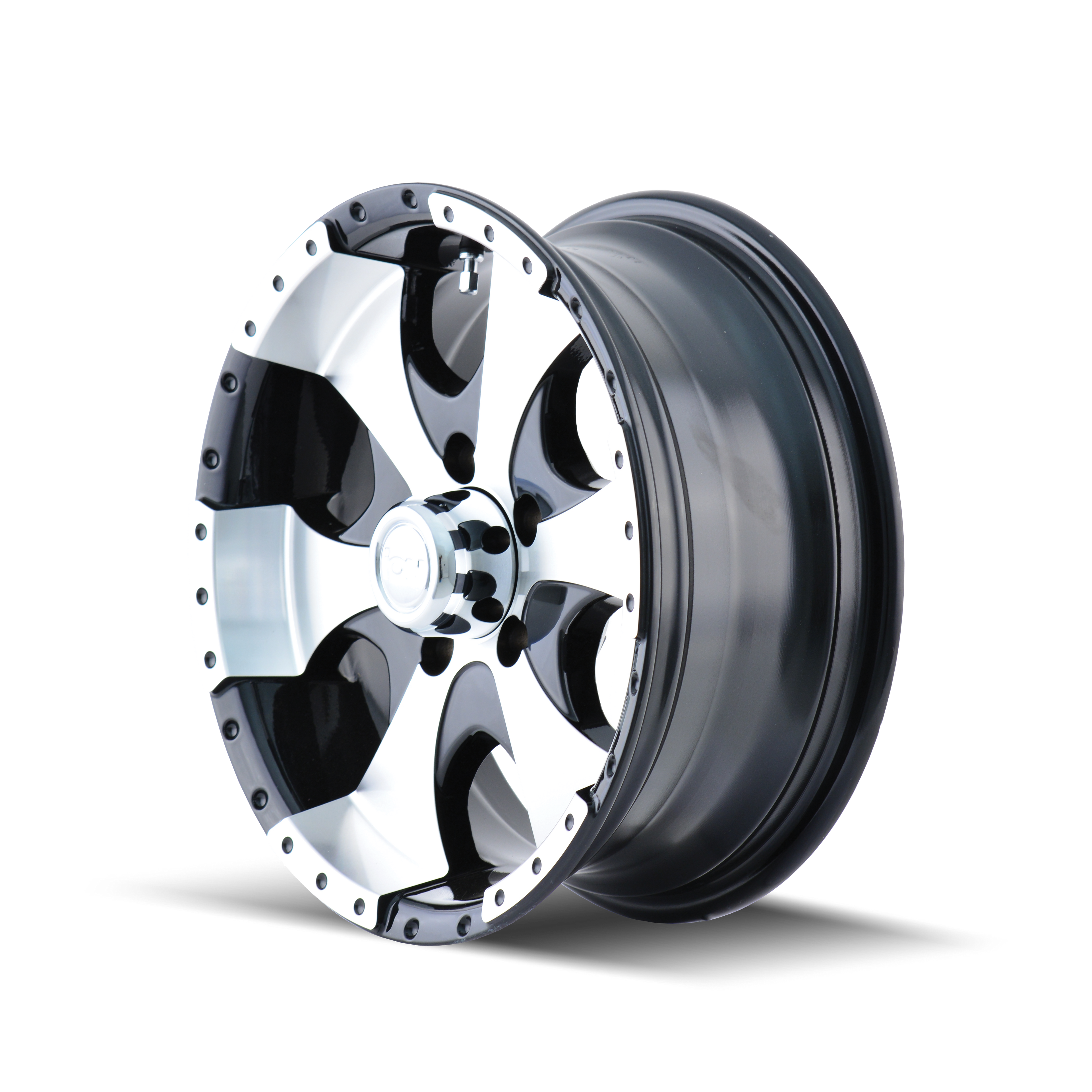 ION TRAILERWHEELS 136 GLOSS BLACK MACHINED 15X6 6-139.7 0MM 108MM