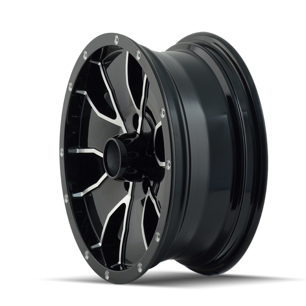 TRAILER WHEELS 14 GLOSS BLACK MACHINED 15X6 6-139.7 0MM 108MM