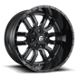 FUEL OFF-ROAD D596 SLEDGE 22.0x10.0 8x170 MATTE BLACK GLOSS BLACK LIP