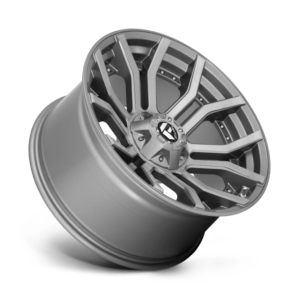 FUEL OFF-ROAD D713 RAGE PLATINUM 24.0x12.0 8x165.1 BRUSHED GUN METAL TINTED CLEAR