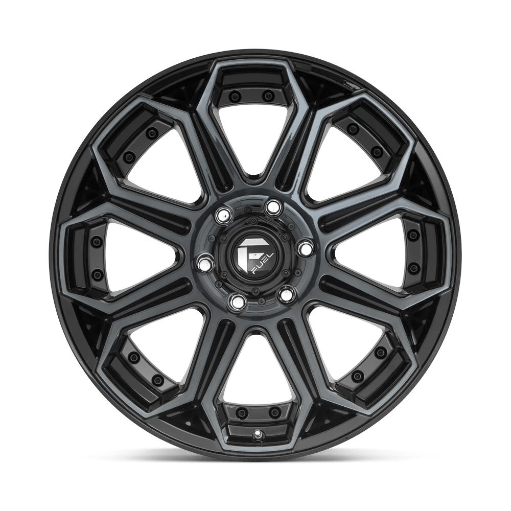 FUEL OFF-ROAD D704 SIEGE 22.0x12.0 8x180 GLOSS MACHINED DOUBLE DARK TINT