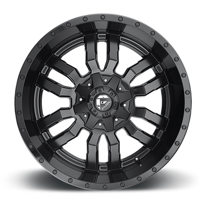 FUEL D596 SLEDGE 17x8 6x139.7 35 MATTE BLACK GLOSS BLACK LIP