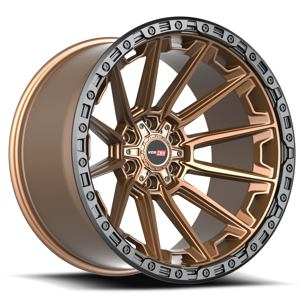 VORTEK VRT-601 18.0x9.0 6x135/6x139.7 Matte Bronze With Black Bead Ring