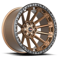 VORTEK VRT-601 17.0x9.0 6x135/6x139.7 Matte Bronze With Black Bead Ring