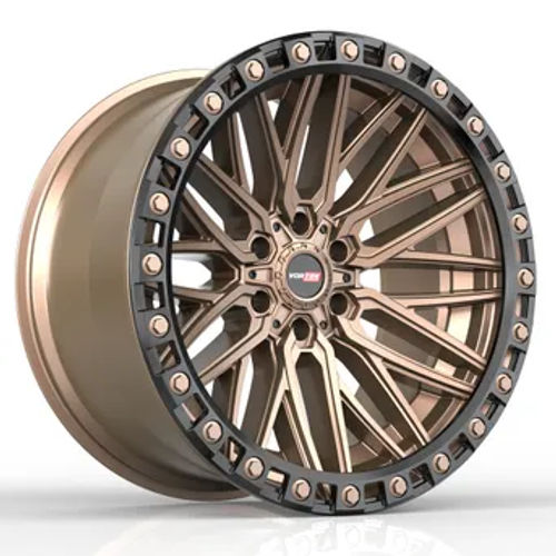 VORTEK VRT-608 17.0x9.0 6x135/6x139.7 Matte Bronze Black Bead Ring