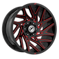 XF OFFROAD XF-229 20x10 6x135/6x139.7 -12 Gloss Black Milled Red