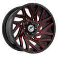 XF OFFROAD XF-229 20.0x10.0 6x135/6x139.7 Gloss Black Milled Red