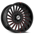 XF OFFROAD XF-239 20.0x10.0 6x135/6x139.7 Gloss Black Milled Red