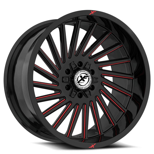 XF OFFROAD XF-239 20.0x10.0 6x135/6x139.7 Gloss Black Milled Red