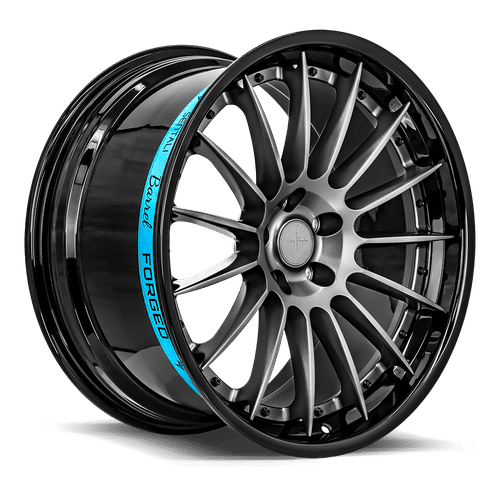 SENTALI BARREL SB2 22.0x9.5 5x127 Gloss Black Lip / Matte Gunmetal Centre