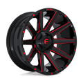 FUEL OFF-ROAD D643 20.0x10.0 8x170 GLOSS BLACK RED TINTED CLEAR