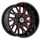 XF OFFROAD XF-230 22x10 8x165.1/8x170 -18 Black Machined Red