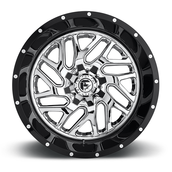 FUEL OFF-ROAD D211 TRITON 20.0x12.0 8x180 CHROME PLATED GLOSS BLACK LIP
