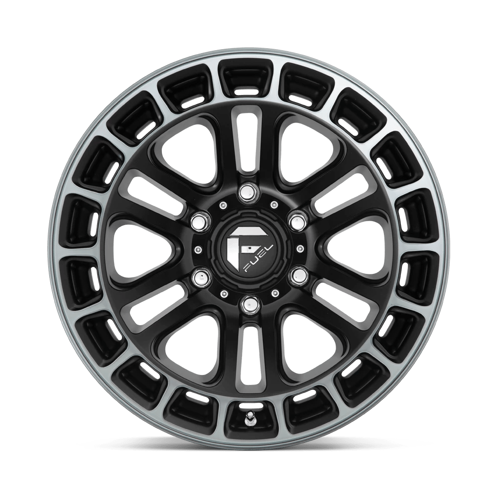 FUEL OFF-ROAD D720 HEATER 17.0x9.0 6x135 MATTE BLACK DOUBLE DARK TINT MACHINED
