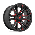 FUEL OFF-ROAD D712 22.0x10.0 8x170 GLOSS BLACK RED TINTED CLEAR