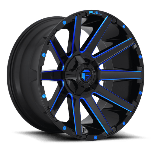 FUEL OFF-ROAD D644 CONTRA 22.0x10.0 8x165.1 GLOSS BLACK BLUE TINTED CLEAR