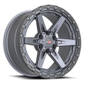 VORTEK VRT-602 18.0x9.0 6x135/6x139.7 Matte Titanium Black Bead Ring
