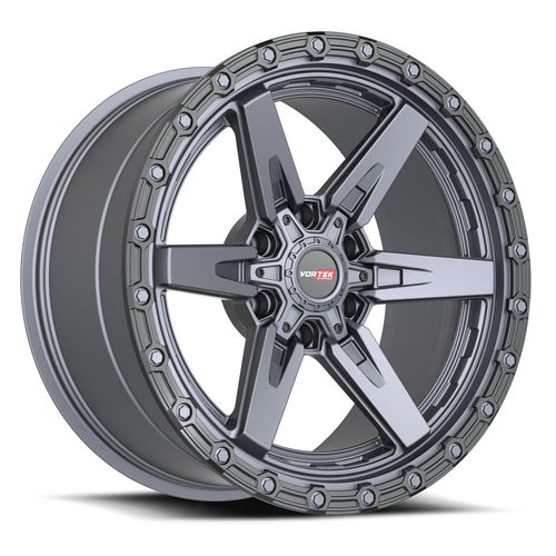 VORTEK VRT-602 17.0x9.0 6x135/6x139.7 Matte Titanium Black Bead Ring