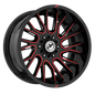 XF OFFROAD XF-230 22.0x10.0 6x135/6x139.7 Gloss Black Machined Red