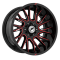 XF OFFROAD XF-230 22.0x10.0 6x135/6x139.7 Gloss Black Machined Red