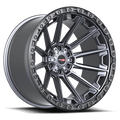 VORTEK VRT-601 24x10 6x135/6x139.7 18 Matte Titanium Black Bead Ring
