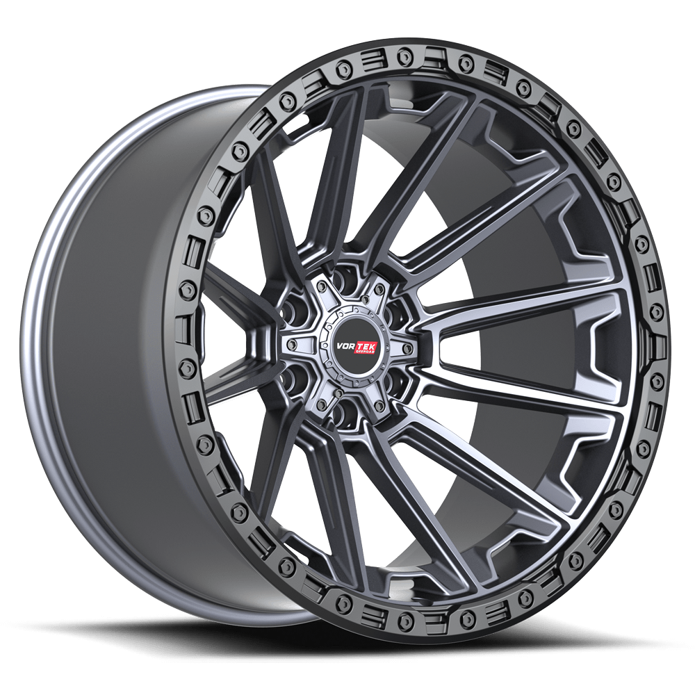 VORTEK VRT-601 24.0x10.0 6x135/6x139.7 Matte Titanium Black Bead Ring