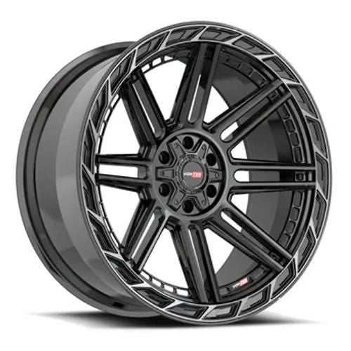 VORTEK VRP-501 22.0x10.0 6x135/6x139.7 Black Diamond Cut Ring W/ Dark Tint