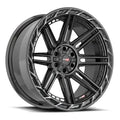VORTEK VRP-501 20x9 5x127/5x139.7 12 Black Diamond Cut Ring W/ Dark Tint