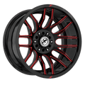 XF OFFROAD XF-232 20.0x10.0 6x135/6x139.7 Gloss Black Milled Red