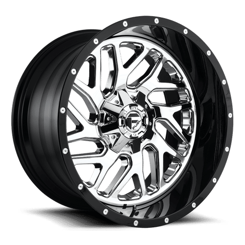 FUEL OFF-ROAD D211 TRITON 22.0x10.0 8x180 CHROME PLATED GLOSS BLACK LIP