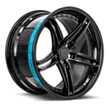 Sentali Barrel Forged SB3 19x9.5 5x112 25 Gloss Black Lip / Matte Black Centre