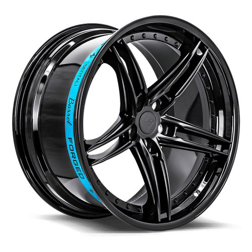 SENTALI BARREL SB3 22.0x9.5 5x127 Gloss Black Lip / Matte Black Centre