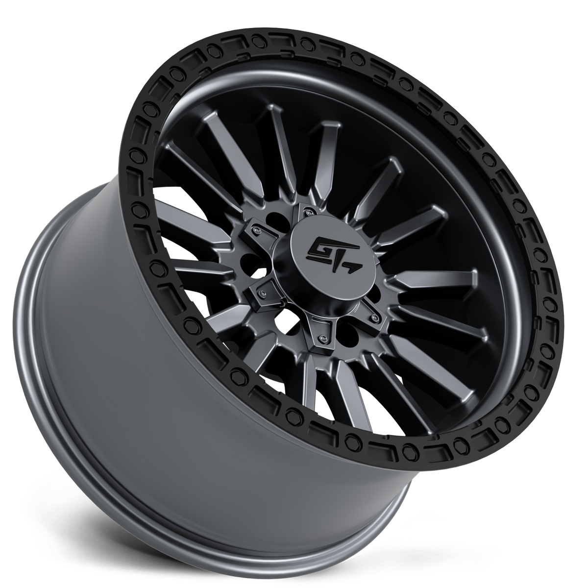 GT OFFROAD CHAMBER 18.0x12.0 8x165.1/8x170 Black Ring / Matte Gunmetal Centre