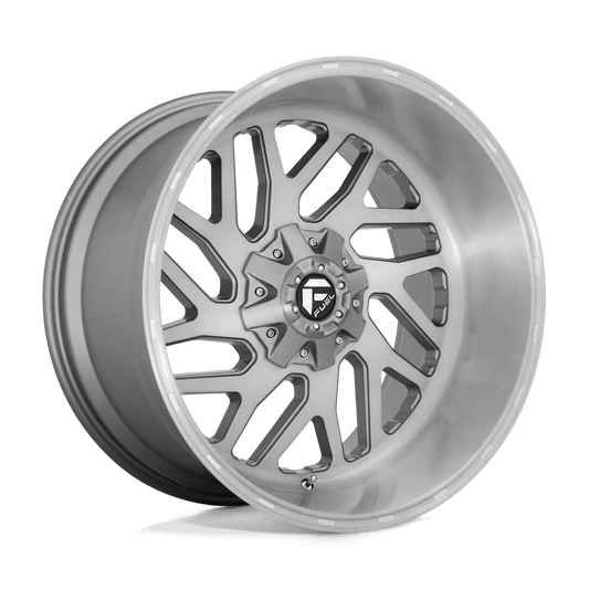 FUEL D715 TRITON PLATINUM 24x12 8x180 -44 BRUSHED GUN METAL TINTED CLEAR