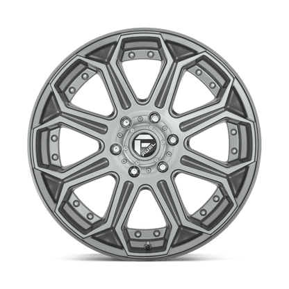 FUEL D705 SIEGE 22x10 6x139.7 -18 BRUSHED GUN METAL TINTED CLEAR