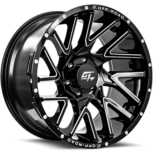 GT OFFROAD AGGRESSION 20.0x9.0 6x139.7 Gloss Black Milled