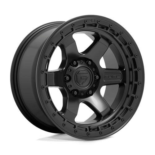 FUEL OFF-ROAD D750 18.0x9.0 6x120 MATTE BLACK WITH BLACK RING