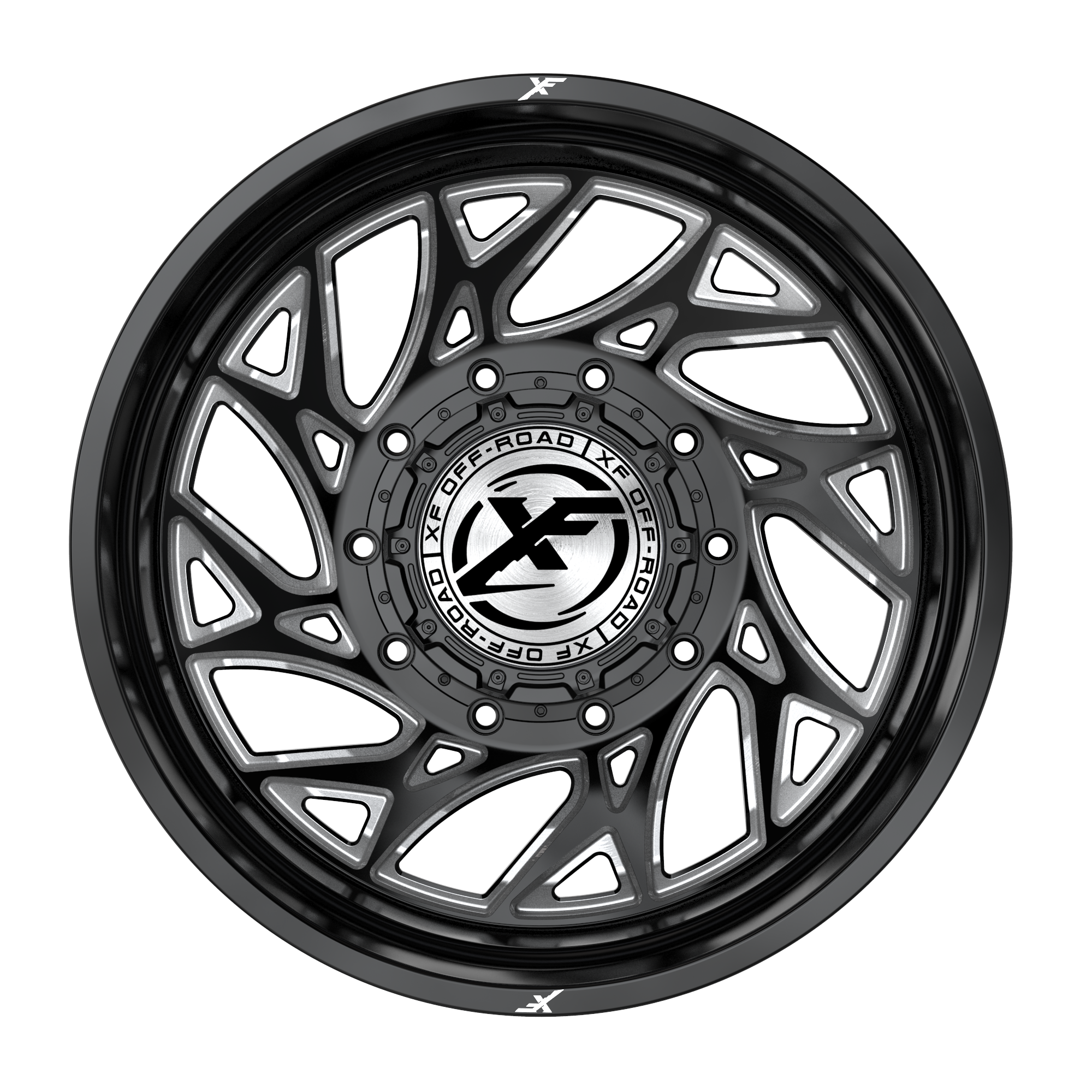 XF OFFROAD XF-229 20.0x10.0 6x135/6x139.7 Gloss Black Milled