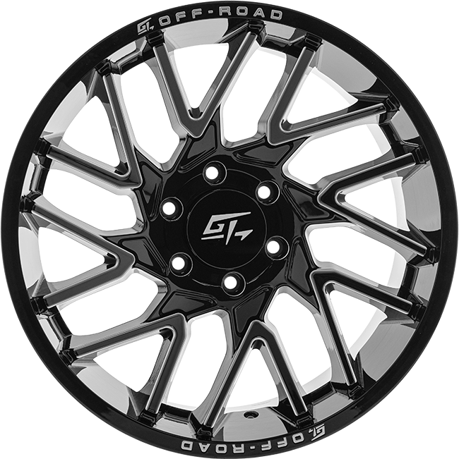 GT OFFROAD AGGRESSION 24.0x12.0 8x170 Gloss Black Milled