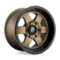 FUEL D617 PODIUM 17x9 5x127 -12 MATTE BRONZE BLACK BEAD RING