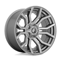 FUEL OFF-ROAD D713 RAGE PLATINUM 22.0x10.0 8x170 BRUSHED GUN METAL TINTED CLEAR