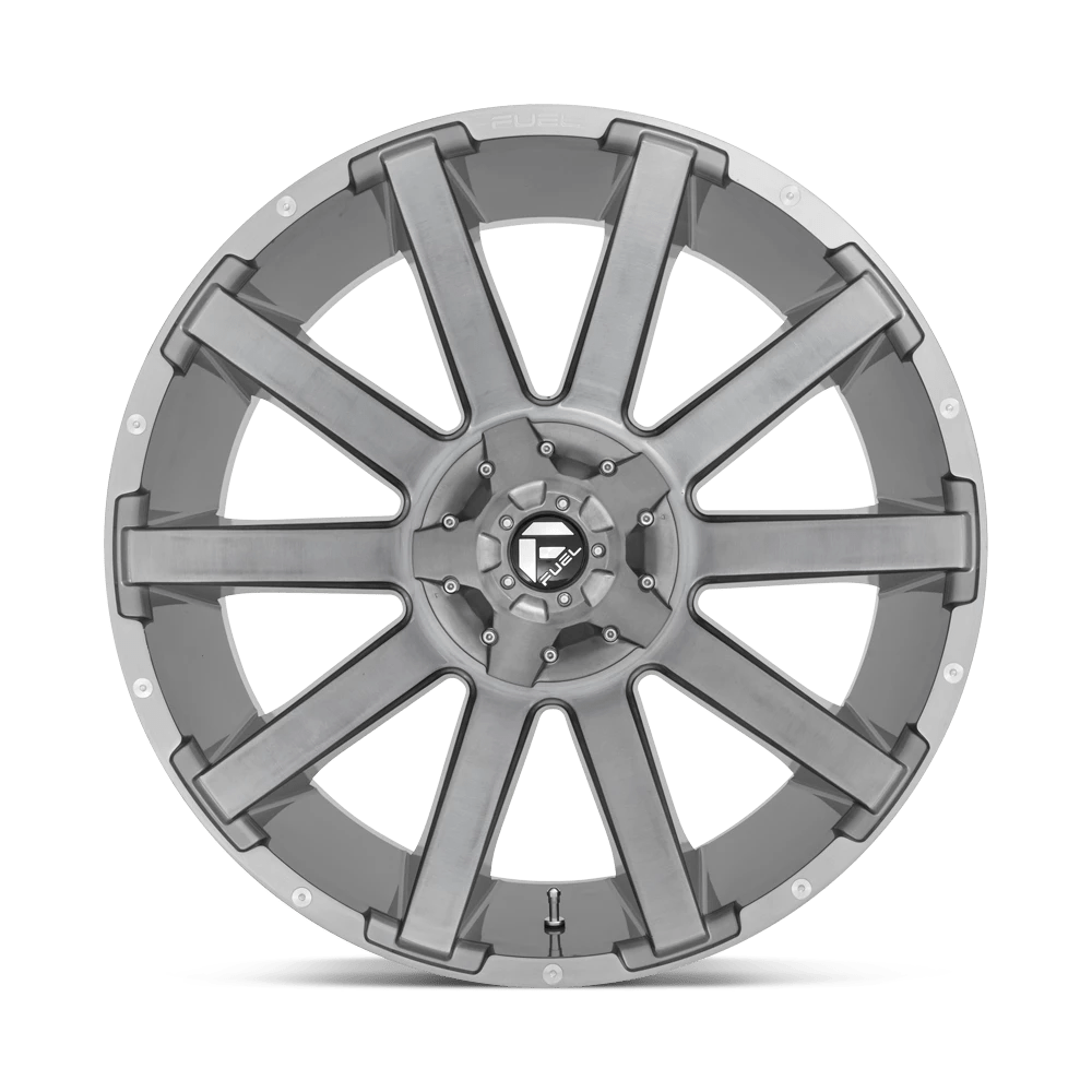 FUEL OFF-ROAD D714 CONTRA PLATINUM 24.0x14.0 5x127/5x139.7 BRUSHED GUN METAL TINTED CLEAR