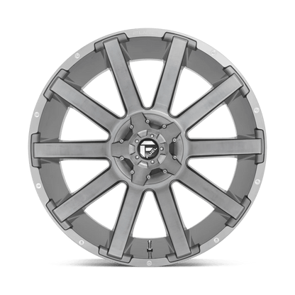 FUEL D714 CONTRA PLATINUM 26x12 5x127/5x139.7 -44 BRUSHED GUN METAL TINTED CLEAR