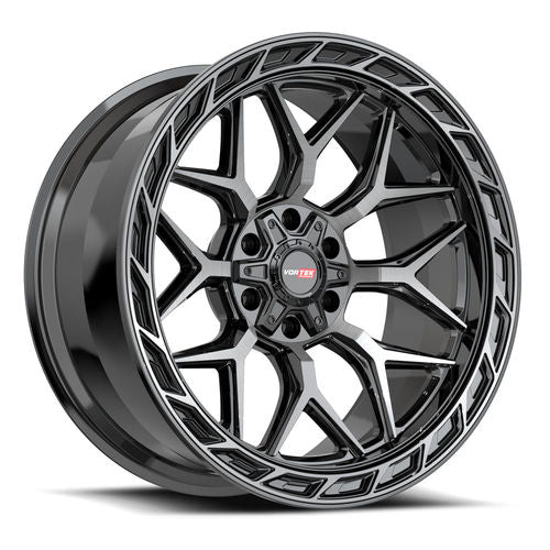 VORTEK VRP-504 20.0x10.0 6x135/6x139.7 Black Diamond Cut W/ Dark Tint